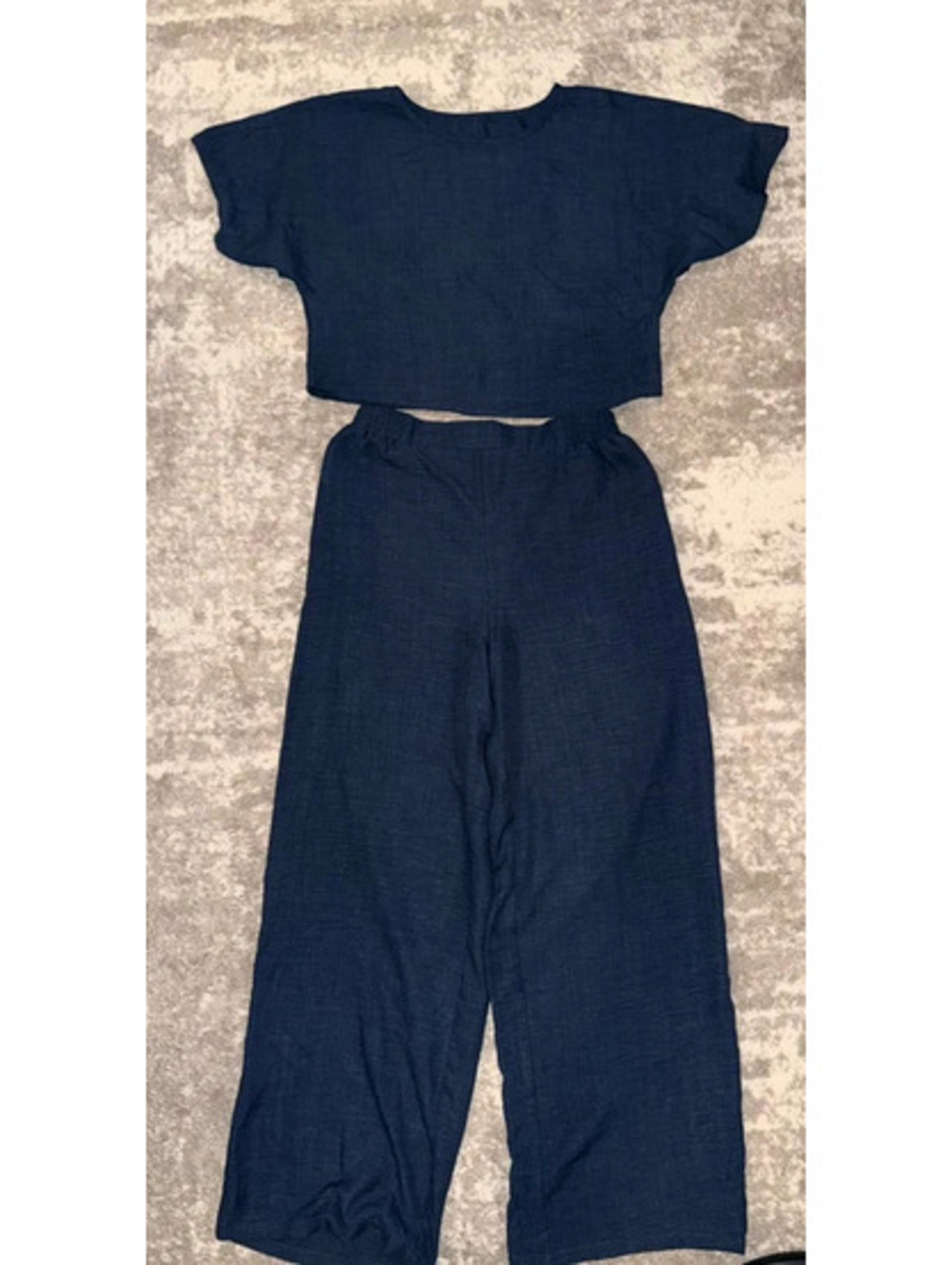 Blue two piece flowy set